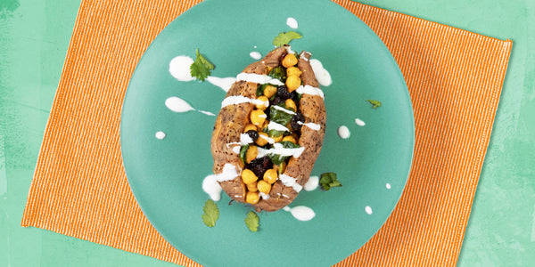 (Lowcarb) Boniato relleno de garbanzos